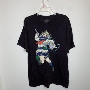 Funimation My Hero Academia Mens XL Black/Red Anime Short Sleeve Shirt